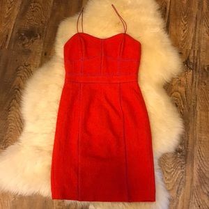 Banana Republic wool blend red dress